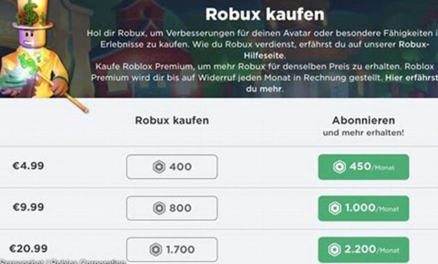 Robux bequem und sicher online kaufen - die besten Anbieter